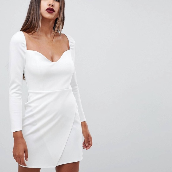 ASOS Dresses & Skirts - ASOS DESIGN long sleeve sweetheart wrap mini dress